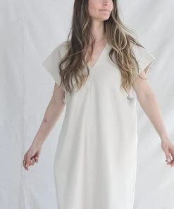 Lauren Manoogian New Arrivals Interlock Split Dress Cement