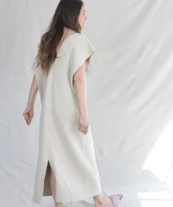 Lauren Manoogian New Arrivals Interlock Split Dress Cement