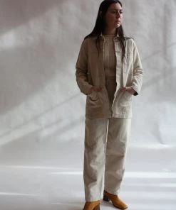 First Rite Work Jacket Natural Linen Canvas 15 First Rite Work Jacket Natural Linen Canvas