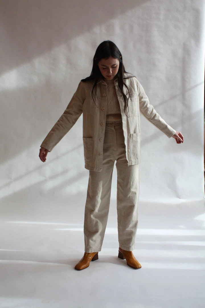 First Rite Work Jacket Natural Linen Canvas 7 First Rite Work Jacket Natural Linen Canvas