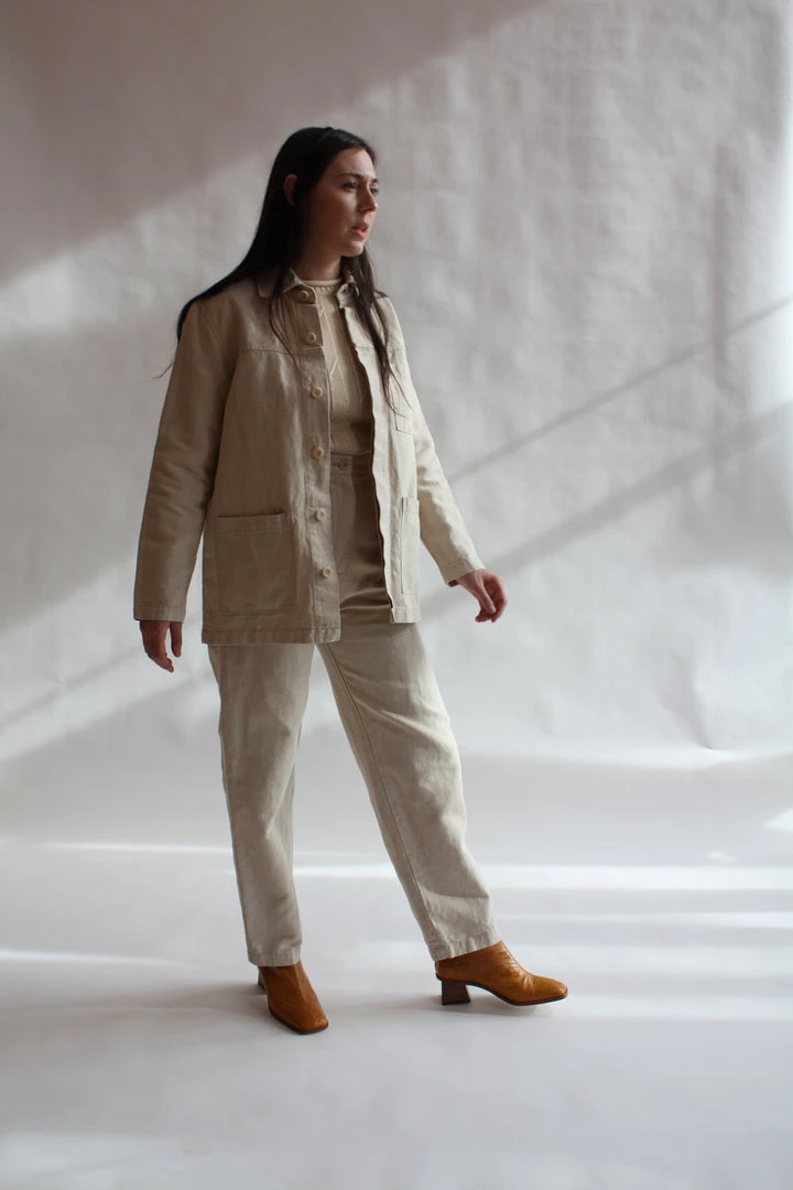 First Rite Work Jacket Natural Linen Canvas 6 First Rite Work Jacket Natural Linen Canvas