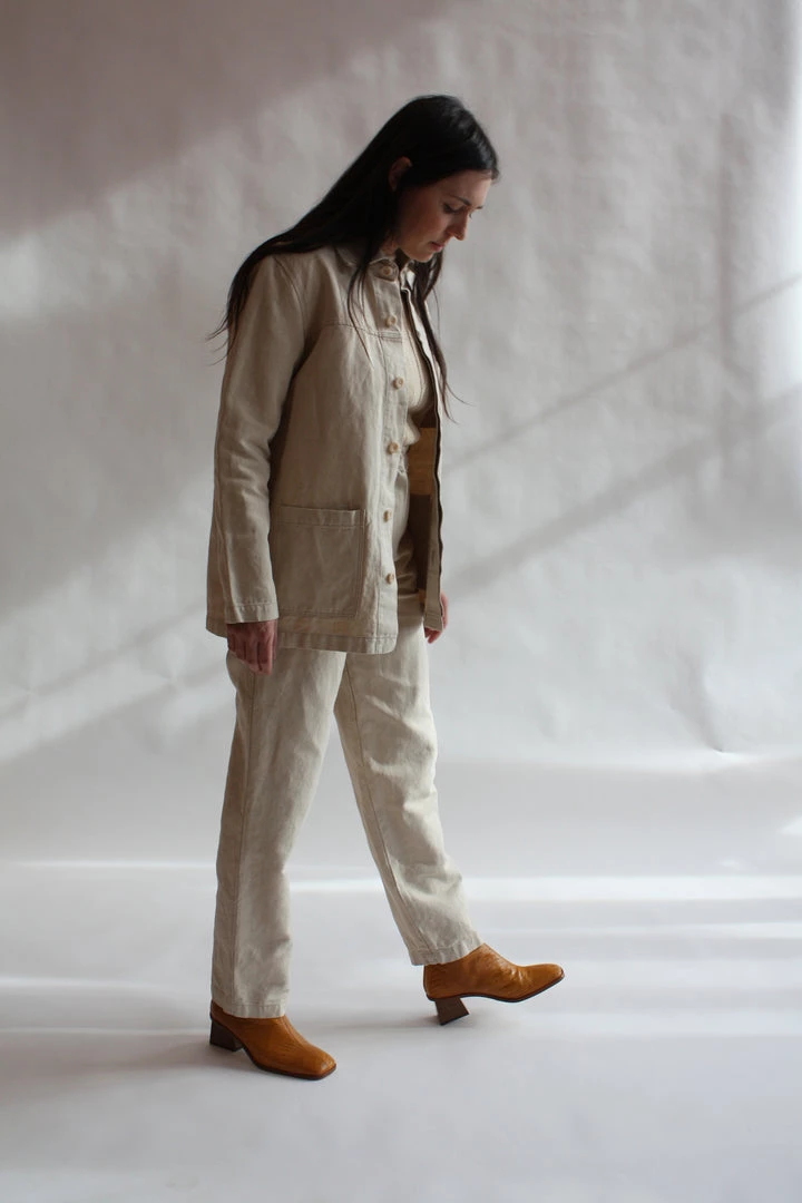 First Rite Work Jacket Natural Linen Canvas 9 First Rite Work Jacket Natural Linen Canvas