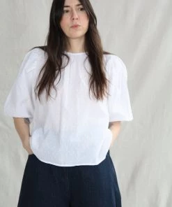 Natalie Martin Kio Too White Swiss Dot Shirts And Blouses