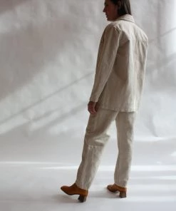 First Rite Work Jacket Natural Linen Canvas 17 First Rite Work Jacket Natural Linen Canvas