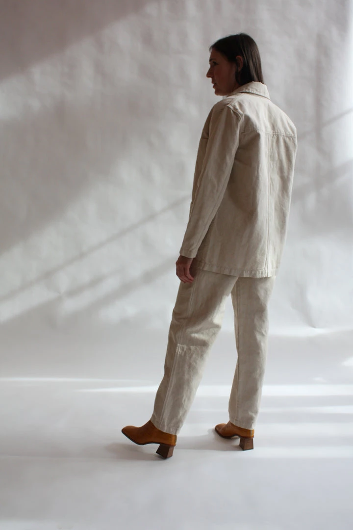 First Rite Work Jacket Natural Linen Canvas 10 First Rite Work Jacket Natural Linen Canvas