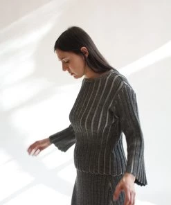 First Rite Sweaters Tulip Sweater Black