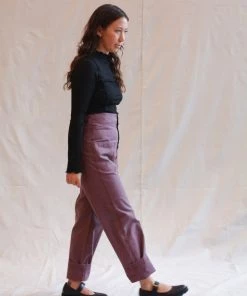 Caron Callahan Emily Pant Mulberry Canvas Pants