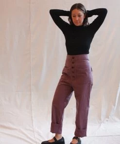 Caron Callahan Emily Pant Mulberry Canvas Pants