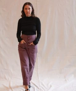 Caron Callahan Emily Pant Mulberry Canvas Pants