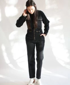 Apiece Apart Utility Jumpsuit Washed Black