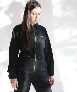 Apiece Apart Utility Jumpsuit Washed Black