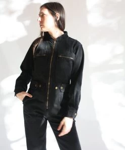 Apiece Apart Utility Jumpsuit Washed Black