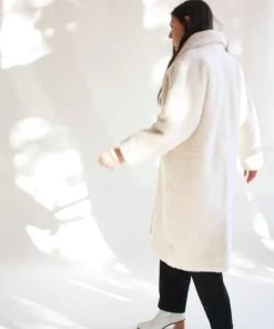 Apiece Apart Outerwear Cove High Pile Shearling Parka Cream