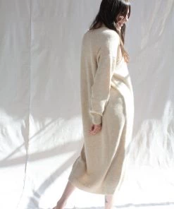 Lauren Manoogian Sale Suri V Neck Dress Beige