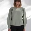 Apiece Apart Arne Puff Sleeve Sweater Mint Sweaters