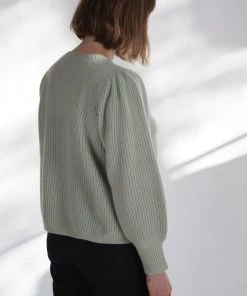 Apiece Apart Arne Puff Sleeve Sweater Mint Sweaters