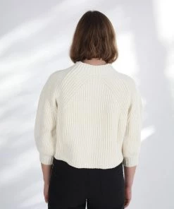 Apiece Apart Merel Funnel Neck Sweater Cream