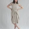 Lauren Manoogian Tie Dress Greige