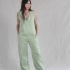 Nomia V Neck Jumpsuit Pistachio