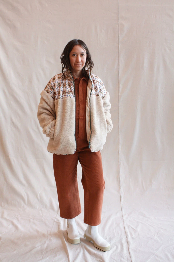 No.6 Jackets Kelli Jacket Bone And White Tan Trellis Floral 3 No.6 Jackets Kelli Jacket Bone And White Tan Trellis Floral