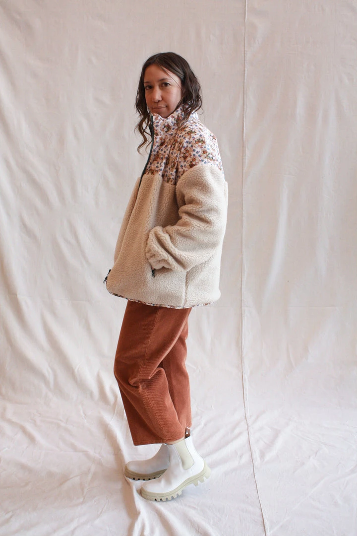 No.6 Jackets Kelli Jacket Bone And White Tan Trellis Floral 5 No.6 Jackets Kelli Jacket Bone And White Tan Trellis Floral