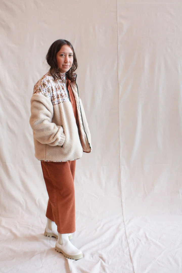 No.6 Jackets Kelli Jacket Bone And White Tan Trellis Floral 4 No.6 Jackets Kelli Jacket Bone And White Tan Trellis Floral