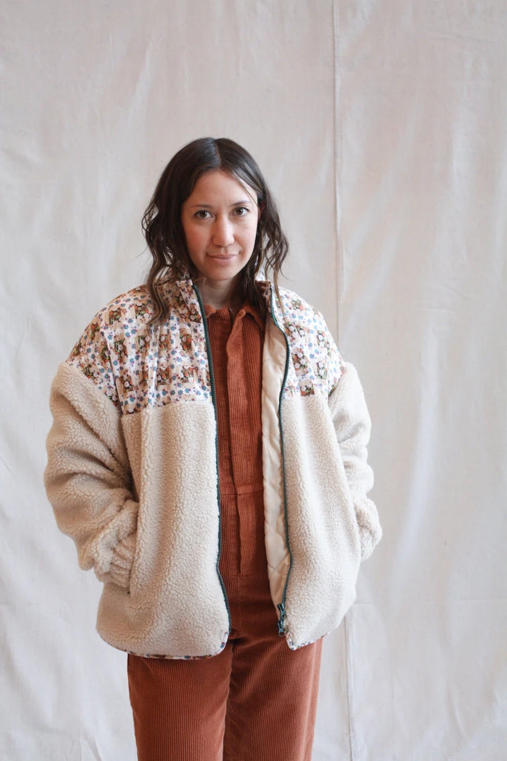 No.6 Jackets Kelli Jacket Bone And White Tan Trellis Floral 8 No.6 Jackets Kelli Jacket Bone And White Tan Trellis Floral