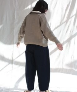 Cordera Sweaters Cotton Polo Sweater Cobblestone 12 Cordera Sweaters Cotton Polo Sweater Cobblestone