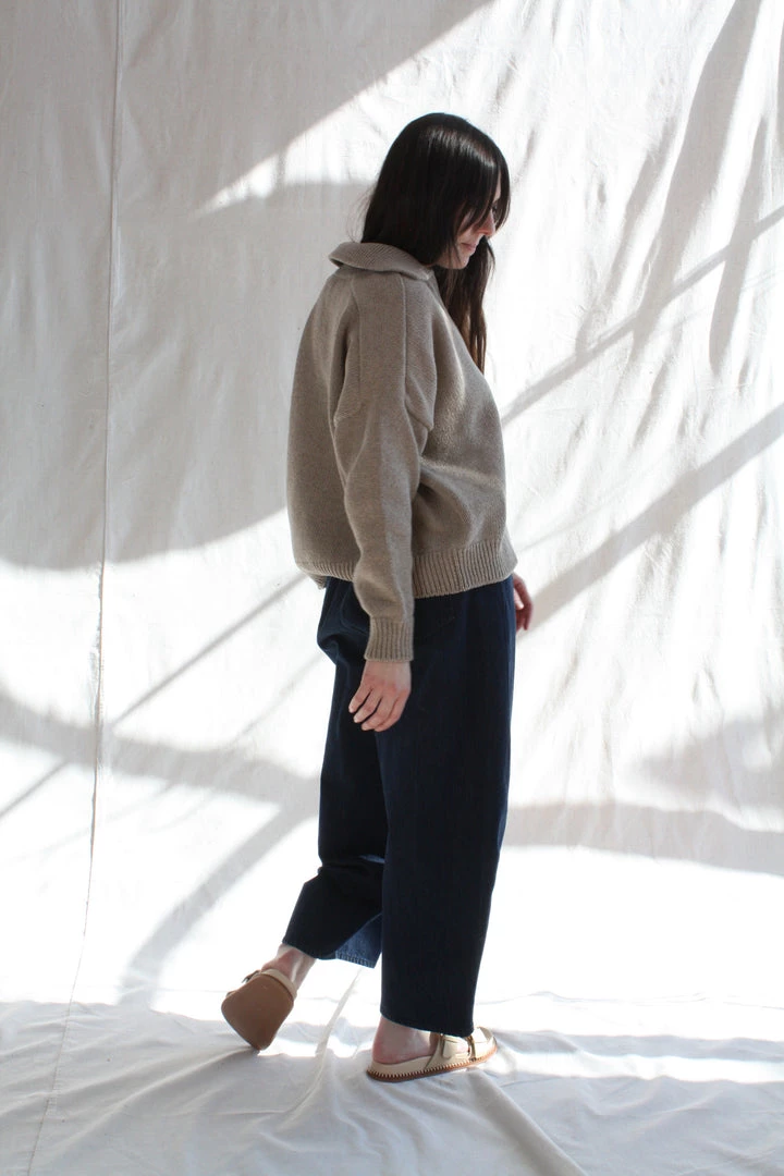 Cordera Sweaters Cotton Polo Sweater Cobblestone 6 Cordera Sweaters Cotton Polo Sweater Cobblestone