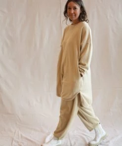 Black Crane Wide Pants Natural