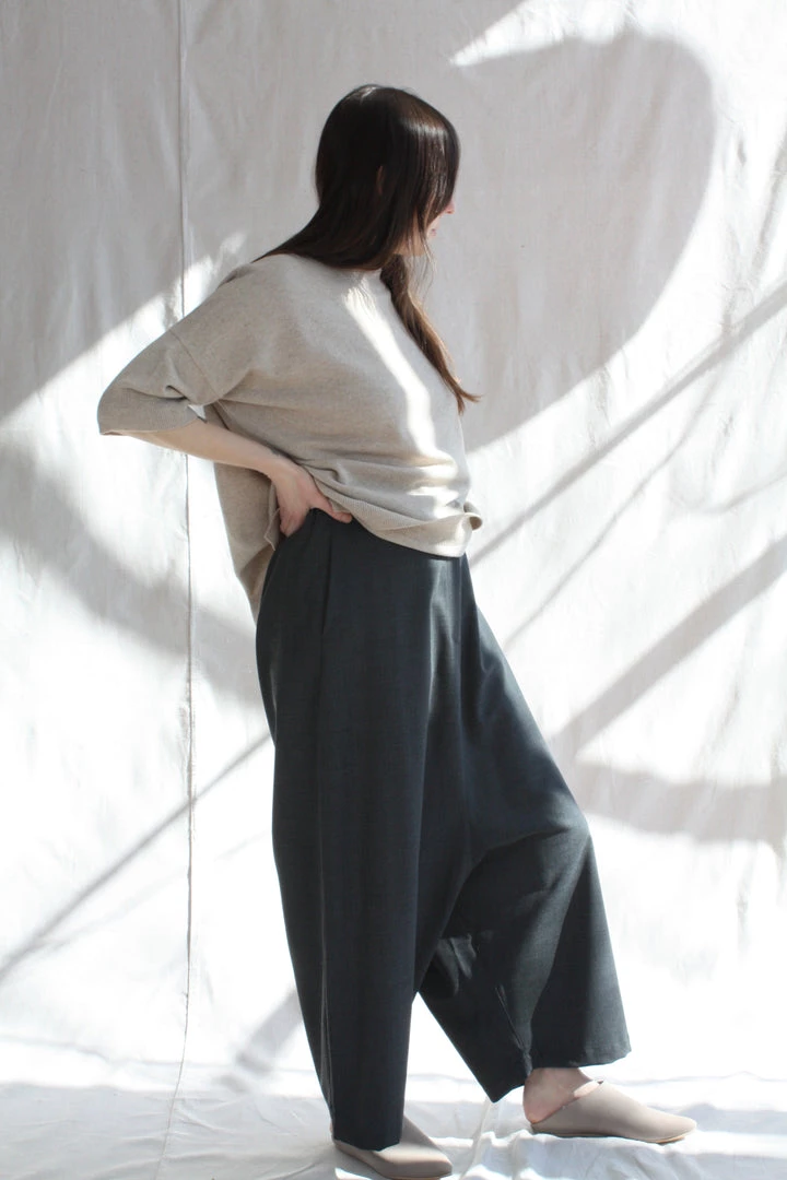 Cordera Pants Tailoring Harem Pant Grey 7 Cordera Pants Tailoring Harem Pant Grey