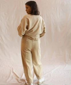 Black Crane Wide Pants Natural