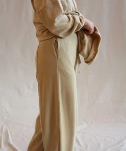 Black Crane Wide Pants Natural