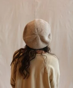 Micaela Greg Felted Alpaca Beret Oatmeal Accessories