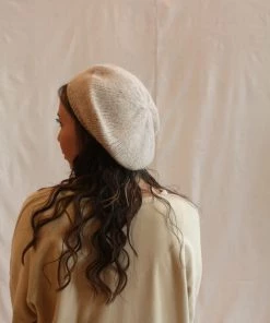 Micaela Greg Felted Alpaca Beret Oatmeal Accessories