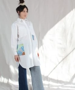 Carleen Patchwork Roadtrip Shirtdress White Dresses