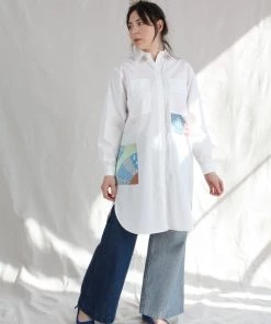 Carleen Patchwork Roadtrip Shirtdress White Dresses