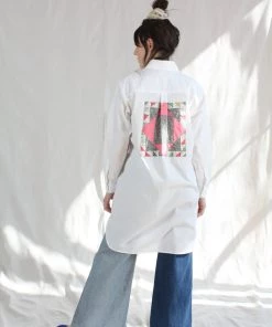 Carleen Patchwork Roadtrip Shirtdress White Dresses