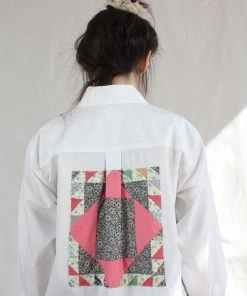 Carleen Patchwork Roadtrip Shirtdress White Dresses