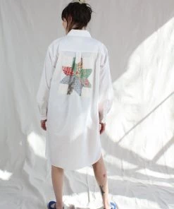 Carleen Patchwork Roadtrip Shirtdress White Dresses