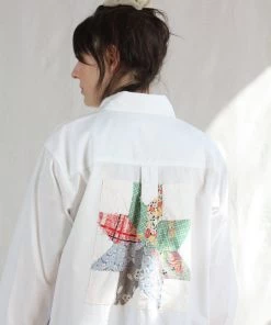 Carleen Patchwork Roadtrip Shirtdress White Dresses