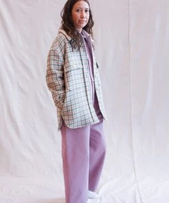 No.6 Wilson Jacket Cream And Mint Plaid Jackets