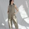 Caron Callahan Tobias Jumpsuit Khaki