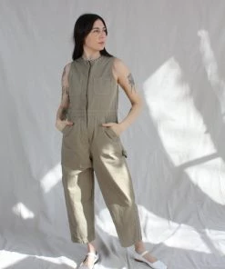 Caron Callahan Tobias Jumpsuit Khaki
