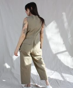 Caron Callahan Tobias Jumpsuit Khaki