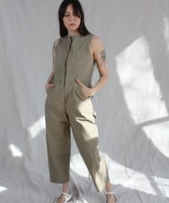 Caron Callahan Tobias Jumpsuit Khaki