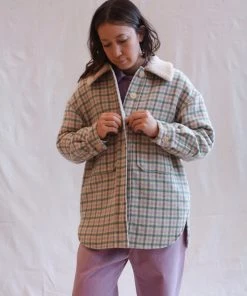 No.6 Wilson Jacket Cream And Mint Plaid Jackets