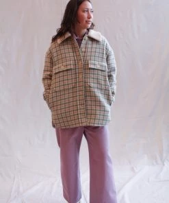 No.6 Wilson Jacket Cream And Mint Plaid Jackets