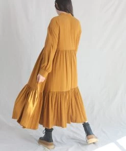 Black Crane Dresses Tent Dress Gold