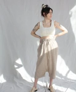 Lauren Manoogian New Playa Pants Ecru Melange